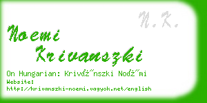 noemi krivanszki business card